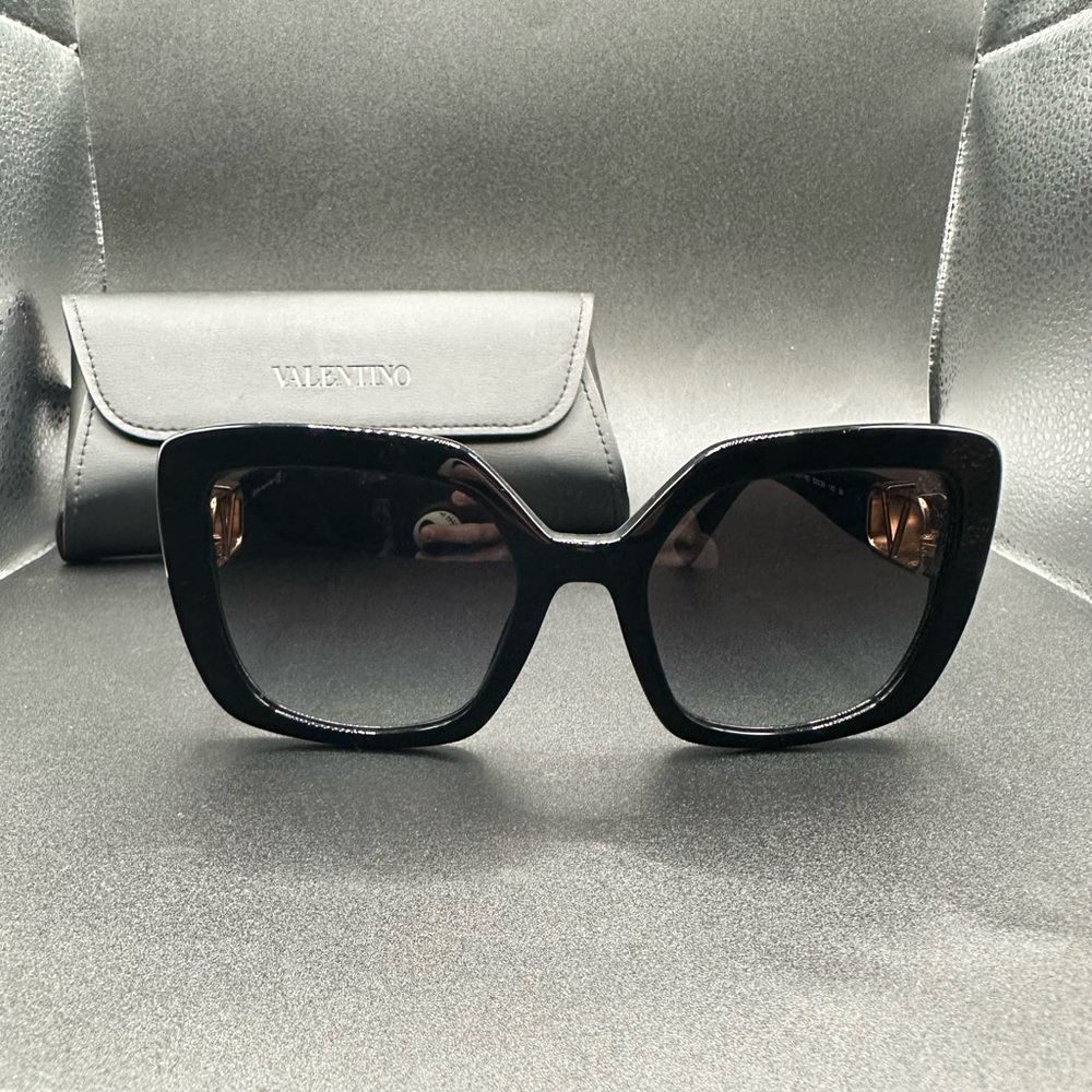 Valentino Elegant Black Sunglasses for Women